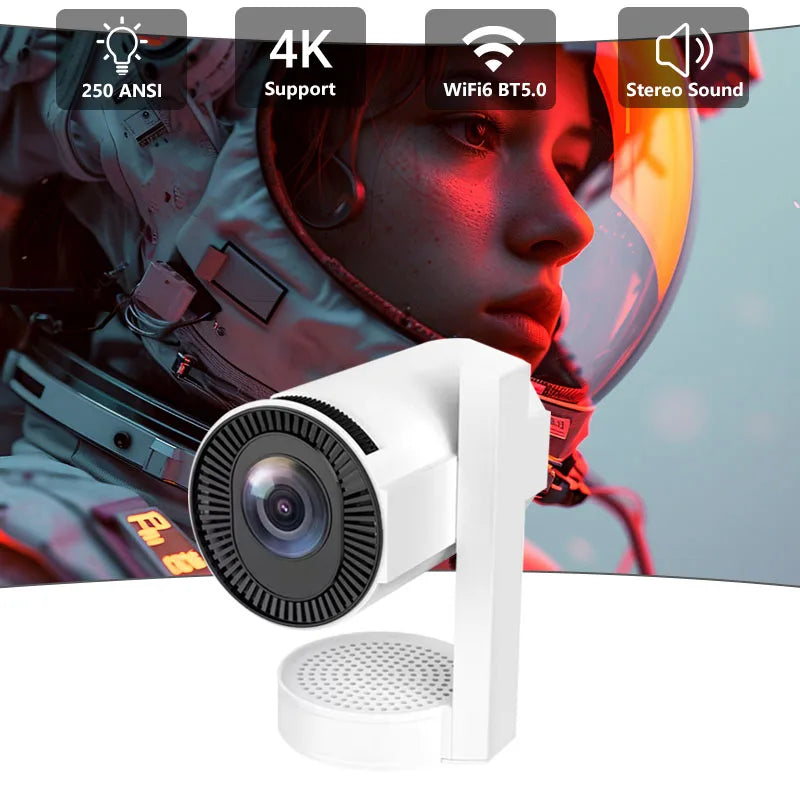 Z11: 250ANSI Android 13 5Ghz/2.4G Dual WiFi+BT5.0 Projector with 180° Adjustable Stand & Speaker