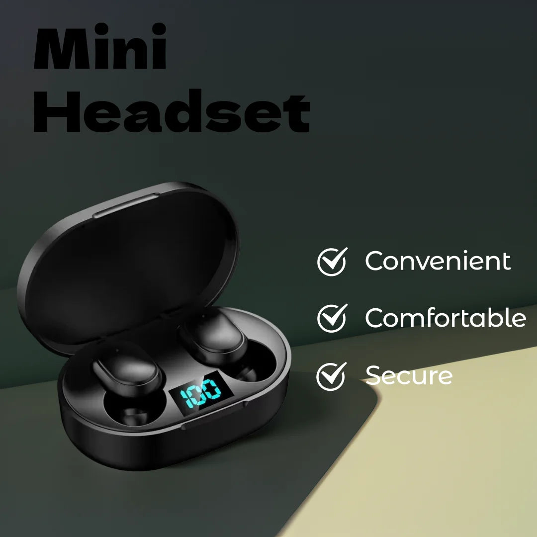 TWS Wireless Bluetooth Headset Bluetooth Earphones Wireless Bluetooth Headset Sport Headphones LED Earbuds with Mic